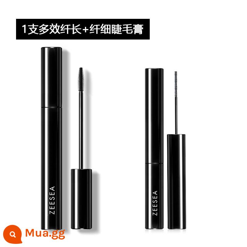 ZEESEA Mascara Dưỡng Alice Chống Thấm Nước Cho Nữ Mỏng Dài Cong Được Mã Hóa Kéo Dài Không lem Không Tẩy Trang - 1 màu đen + 1 mascara làm thon gọn-