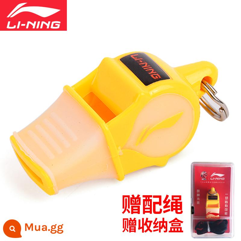 Li Ning còi giáo viên thể thao còi bóng rổ trọng tài huấn luyện viên huấn luyện thể thao ngoài trời cuộc thi đặc biệt cá heo lớn - Mẫu nâng cấp màu vàng chanh [Miễn phí dây buộc + miếng bảo vệ miệng/956-2]