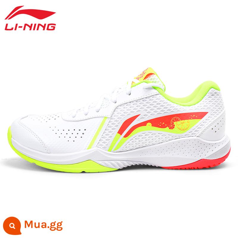 Giày cầu lông Li Ning chính hãng Thunder LITE giày nam và nữ mùa hè thoáng khí hấp thụ sốc giày thể thao chuyên nghiệp giày luyện tập siêu nhẹ - trắng xanh