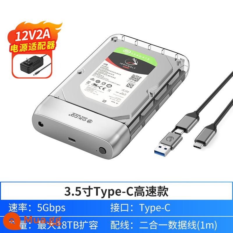 Hộp ổ cứng Orico Orico 3.5/2.5 inch usb3.0 cơ học trạng thái rắn ssd thay đổi ổ cứng di động bên ngoài vỏ hộp máy tính để bàn đa năng máy tính xách tay máy tính xách tay đầu đọc sata bên ngoài - ☆ Nâng cấp mới [Mẫu tốc độ cao trong suốt Type-C]