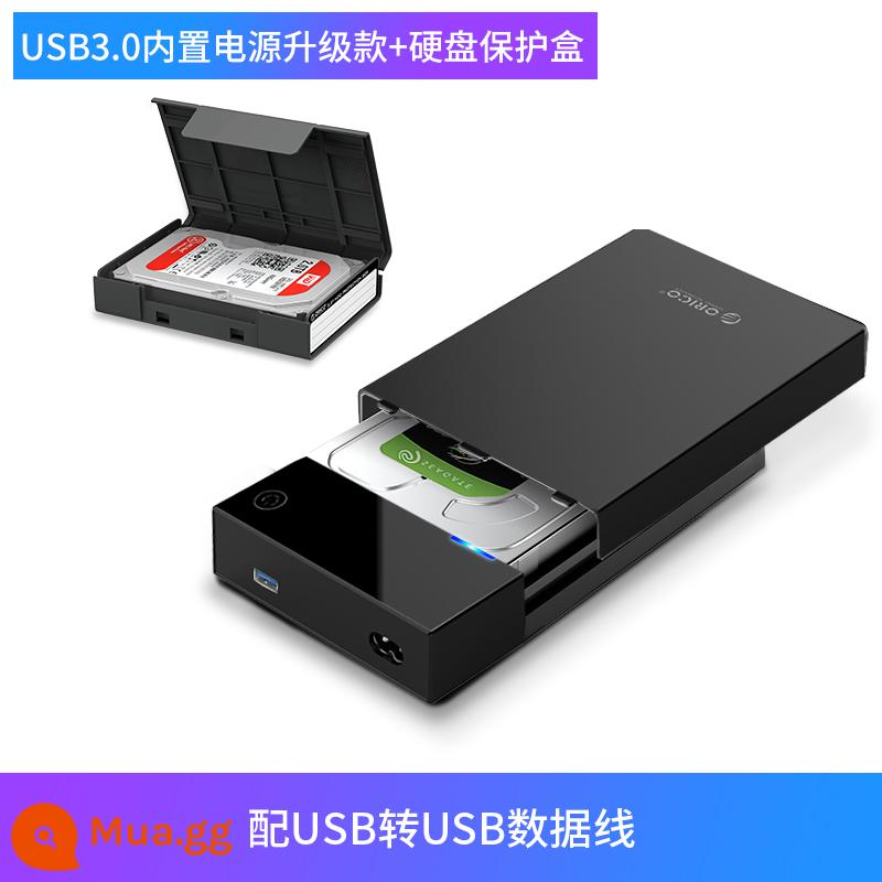 Hộp ổ cứng Orico Orico 3.5/2.5 inch usb3.0 cơ học trạng thái rắn ssd thay đổi ổ cứng di động bên ngoài vỏ hộp máy tính để bàn đa năng máy tính xách tay máy tính xách tay đầu đọc sata bên ngoài - [Mẫu nâng cấp USB3.0 + hộp bảo vệ ổ cứng]