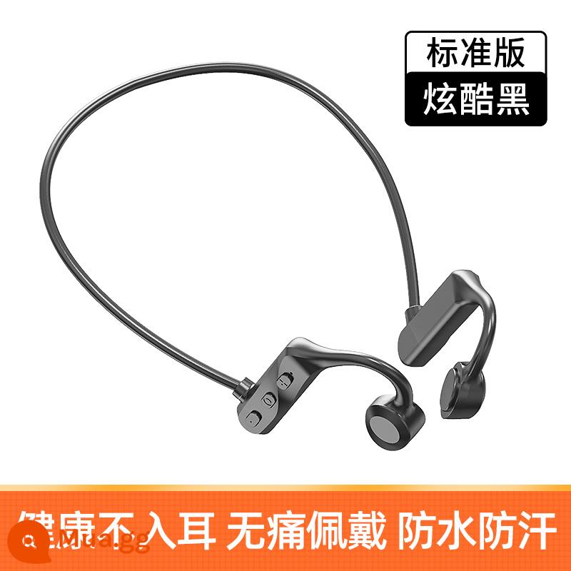 Xương âm thanh đám mây dẫn truyền tai nghe Bluetooth không dây thẻ cắm không dây 2023 mới thời lượng pin cực dài cảm biến xương nam - Cool Black丨Phiên bản tiêu chuẩn [Không hỗ trợ thẻ plug-in★Không nên dùng]