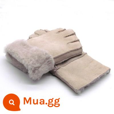 Furmop Half -Finger Găng tay mùa đông lạnh -Proof Warm Wear Semi -Writed Writing Bàn phím Chạm cảm ứng màn hình cảm ứng Dew Finger Không có ngón tay - Nửa ngón tay len da cừu mở rộng mặt đất trắng của phụ nữ