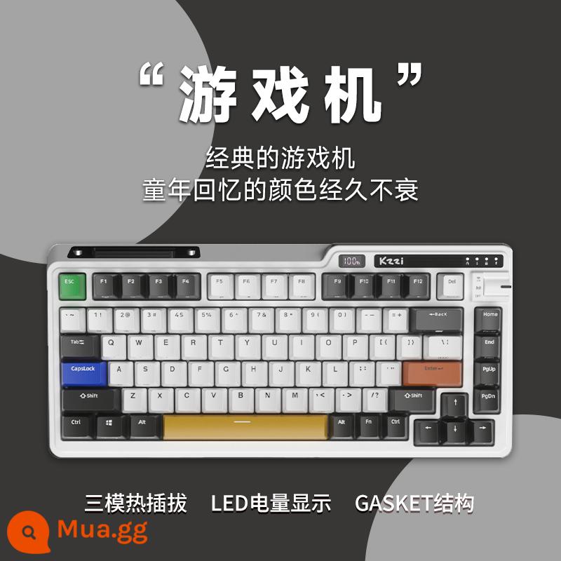 Kzzi Kezhi K75 Không dây ba -Mode cơ học Bàn phím đầy đủ -Key Macro RGB E -Sports Fast Silver Axis v2 Hot Plug Kzzi - Máy chơi game KeZhi K75 [Sẵn sàng giao hàng]