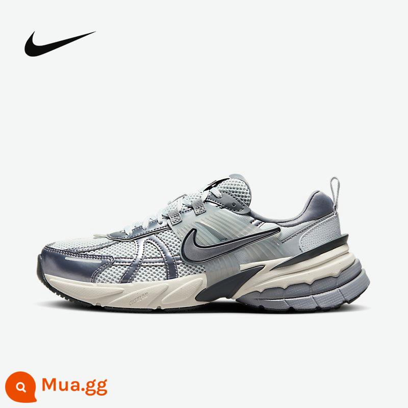 Giày Nike nữ V2K RUN màu bạc retro đế dày bố giày chạy bộ chức năng cho nam FD0736-100 - FD0736-003 màu xám bạc