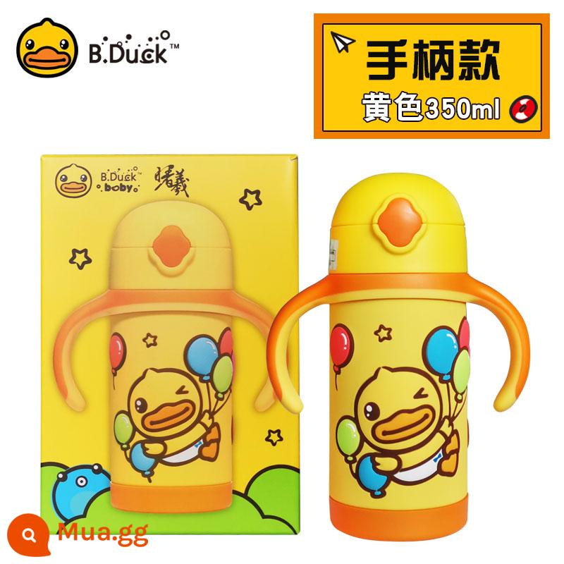 Bduck Little Yellow Duck Children Cup với đàn ông và phụ nữ trẻ em bé không gỉ Thép không gỉ Khăn uống uống nước uống nước uống - Vịt bong bóng màu vàng có tay cầm 350ml