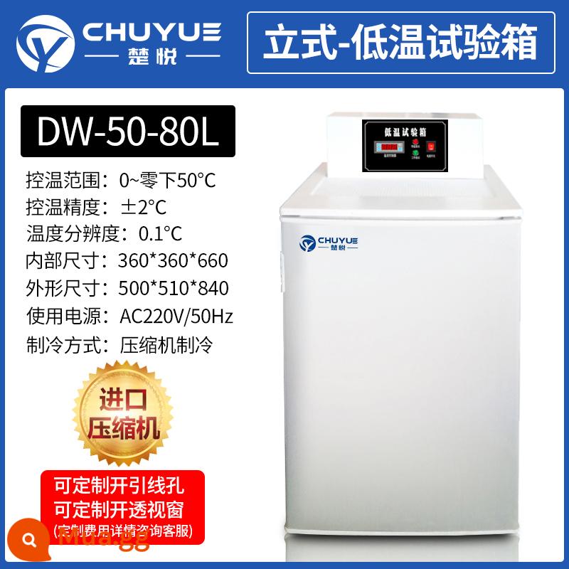 Chuyue DW-40 độ-60 nhiệt độ thấp buồng thử nghiệm nhiệt độ cao và thấp phòng thí nghiệm tủ lạnh hộp bảo quản tủ đông công nghiệp tủ đông - [Dọc] DW-50 độ 80 lít (nhập khẩu)