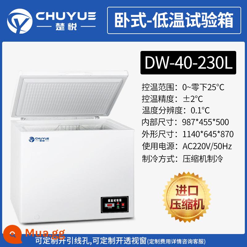 Chuyue DW-40 độ-60 nhiệt độ thấp buồng thử nghiệm nhiệt độ cao và thấp phòng thí nghiệm tủ lạnh hộp bảo quản tủ đông công nghiệp tủ đông - [Ngang] DW-40 độ 230 lít (nhập khẩu)