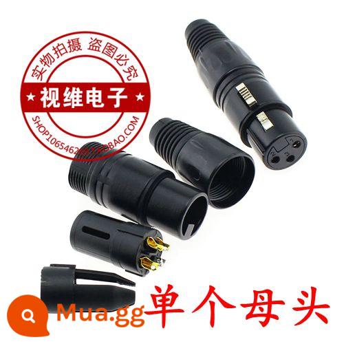 Đầu Canon, Đầu nối micrô, Đầu cắm cân bằng Canon 3 lõi, Đầu cắm nam và nữ Hyun Black mạ vàng Canon, Đầu Canon - tiêu đề nữ độc thân