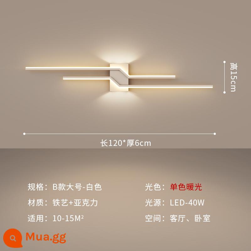 Tường tối giản dòng sáng tạo phòng ngủ cạnh giường ngủ ánh sáng sang trọng dải đèn LED chiếu sáng TV phòng khách nền đèn tường - Ánh sáng ấm áp loại B màu trắng 120CM