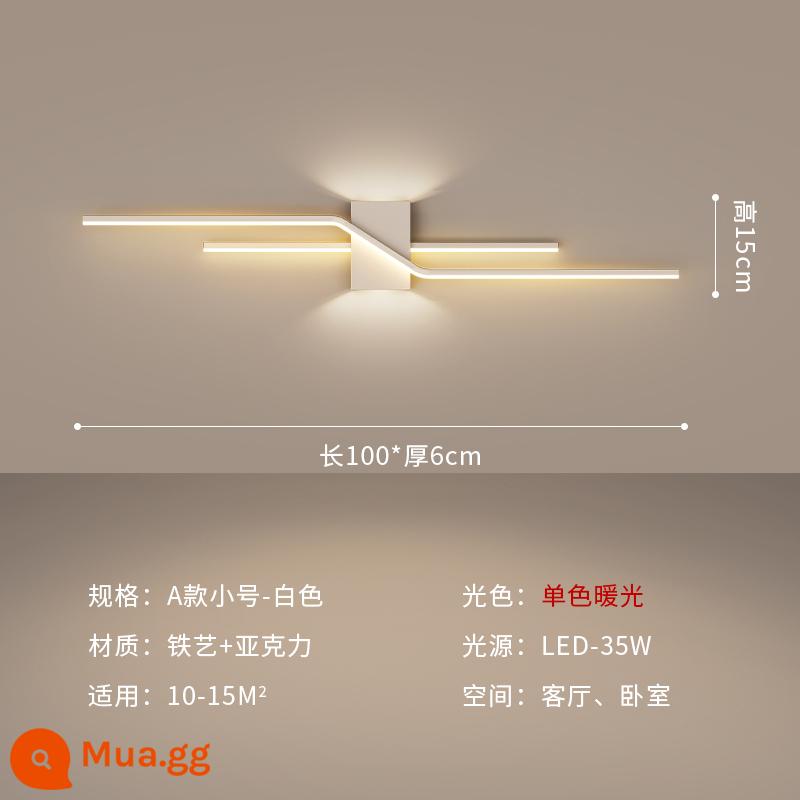 Tường tối giản dòng sáng tạo phòng ngủ cạnh giường ngủ ánh sáng sang trọng dải đèn LED chiếu sáng TV phòng khách nền đèn tường - Ánh sáng ấm áp loại A 100CM màu trắng