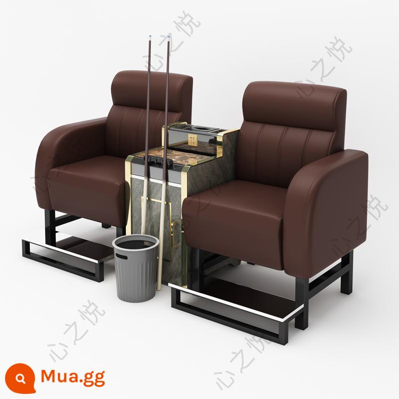 Bàn ghế bi-a mới ghế sofa bi-a ghế bi-a hội trường bi-a ghế đặc biệt ghế xem nhà sản xuất bàn ghế giải trí - Đệm xốp da nappa màu nâu sang trọng