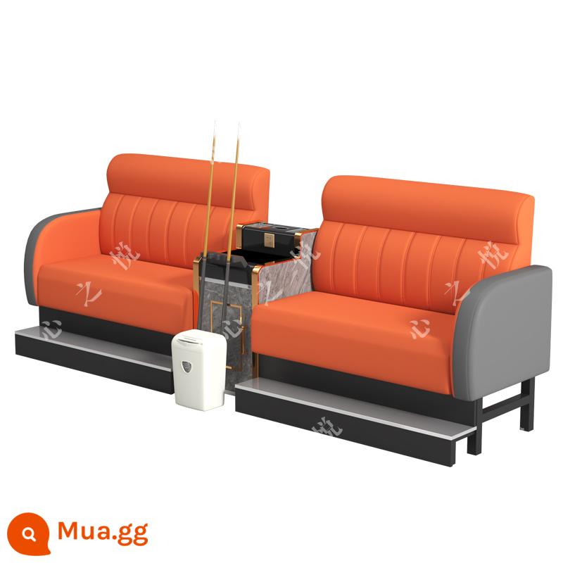 Bàn ghế bi-a mới ghế sofa bi-a ghế bi-a hội trường bi-a ghế đặc biệt ghế xem nhà sản xuất bàn ghế giải trí - Bao da 4 người màu cam và xám sang trọng, màu tùy chọn