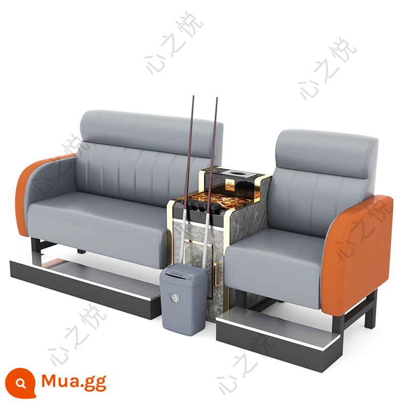 Bàn ghế bi-a mới ghế sofa bi-a ghế bi-a hội trường bi-a ghế đặc biệt ghế xem nhà sản xuất bàn ghế giải trí - Đệm xốp da Nappa sang trọng màu xám cam