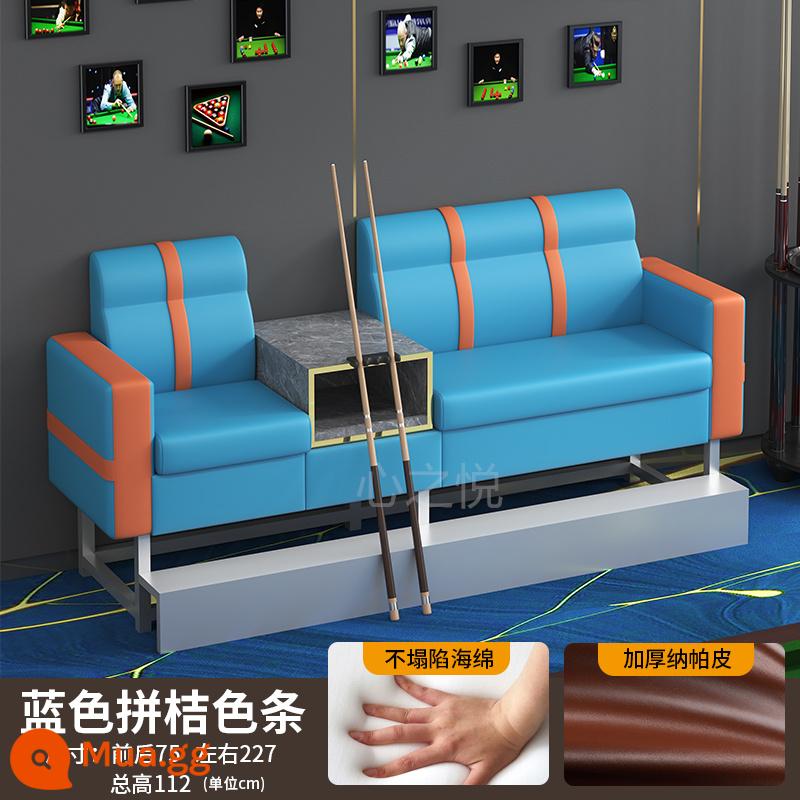 Bàn ghế bi-a mới ghế sofa bi-a ghế bi-a hội trường bi-a ghế đặc biệt ghế xem nhà sản xuất bàn ghế giải trí - Người nổi tiếng Internet màu cam và xanh 3 người dải màu cam và xanh