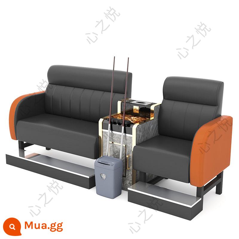 Bàn ghế bi-a mới ghế sofa bi-a ghế bi-a hội trường bi-a ghế đặc biệt ghế xem nhà sản xuất bàn ghế giải trí - Đệm xốp da nappa sang trọng màu cam và đen sang trọng