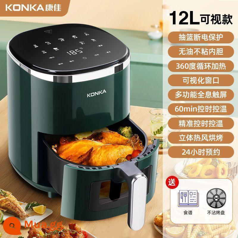 Konka Nồi Chiên Không Dầu Air Fryer Hộ Gia Đình Thông Minh Đa Chức Năng Thị Giác Màn Hình Cảm Ứng Điện Nồi Chiên Không Dầu Công Suất Lớn Lò Nướng Tất Cả - Màn hình cảm ứng toàn phần thông minh 12L với mẫu có thể xem trước