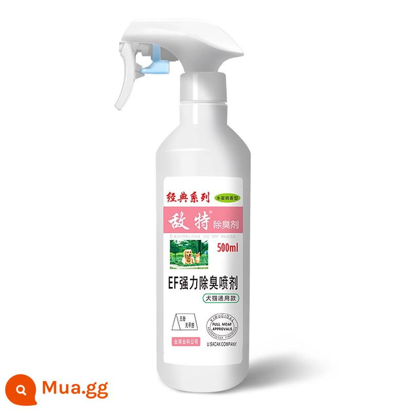 Nước khử trùng thú cưng Enemy Pet Dog Cat Cat Litter Deodorant Cat Dog Deodorant Deodorant Spray Deodorant Spray - Hương đào [500ml] thông dụng