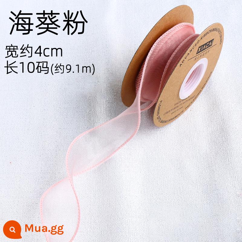 Tiếng Anh ruy băng satin ruy băng có gân bao bì quà tặng hộp quà ruy băng ruy băng dâu tây tháp trang trí bánh ruy băng - Vải kaki màu thẫm