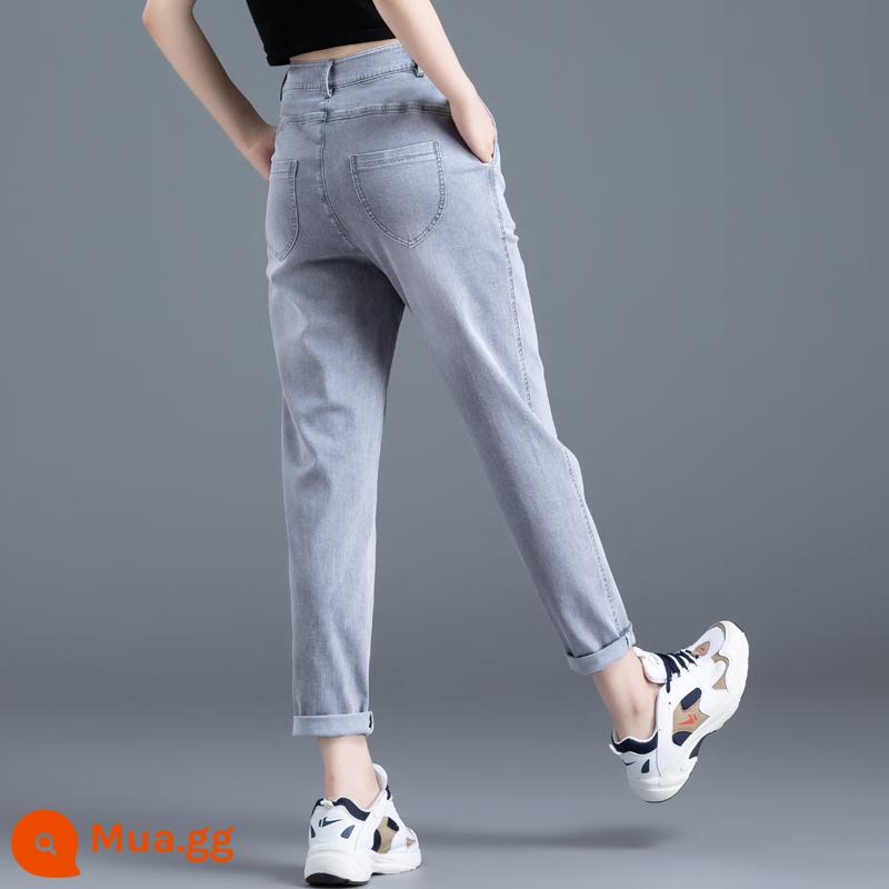 Denim Thông 69.5/Cái 100/2 Mảnh Trang Quần Jean Nữ Thu Đông Cao Cấp Bố Quần - Mẫu đơn màu xám nhạt XG19198