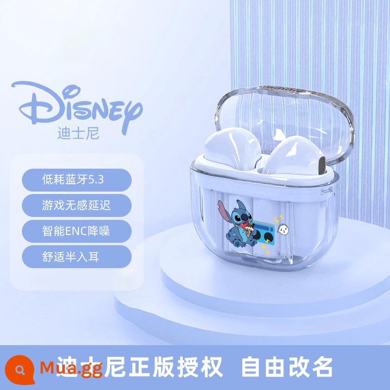 Disney Tai Nghe Bluetooth Không Dây In-Ear Thể Thao Bé Trai Và Bé Gái Giảm Tiếng Ồn 2022 Mới Áp Dụng Apple Huawei - Stitch Blue [Phiên bản nâng cấp] Bluetooth Low Energy 5.3+ Nâng cấp tuổi thọ pin