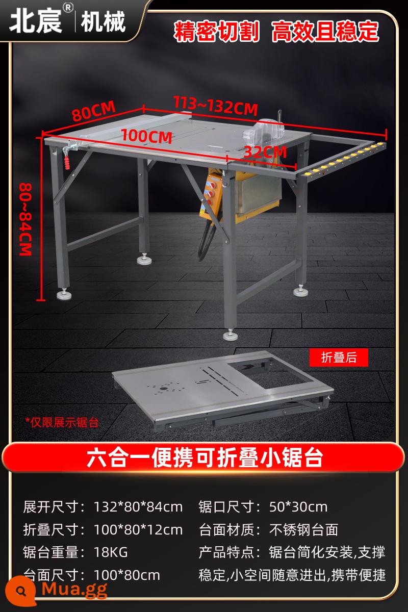 Beichen Chính Xác Xuyên Tâm Cánh Tay Cưa Bàn Gỗ Bàn Làm Việc Không Bụi Phụ Cưa Cưa Không Chổi Than Im Lặng Cưa Đa Chức Năng Tất Cả - Bàn cưa cầm tay sáu trong một không cần cưa