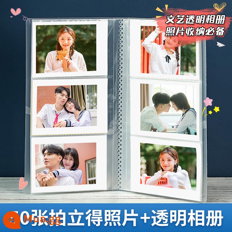 Rửa ảnh Polaroid in tùy chỉnh rửa rửa ảnh ba inch rửa mặt trời 3 inch 4 điện thoại di động photobook ảnh du lịch - 50 Ảnh Polaroid + Album Ảnh Văn Học Trong Suốt