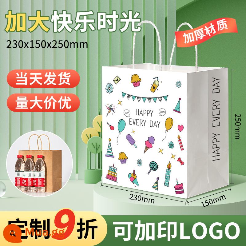 Túi Quà Tặng Đồng Hành Của Trẻ Em Túi Quà Tặng Sinh Nhật Trà Sữa Nướng Bao Bì Túi Giấy Kraft Túi Xách Túi Xách Tùy Chỉnh - Tăng [Giờ hạnh phúc]