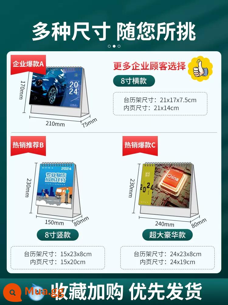 Tùy chỉnh lịch để bàn 2024 công ty tùy chỉnh lịch mới để tùy chỉnh in ấn thiết kế sản xuất văn phòng kinh doanh đồ trang trí máy tính để bàn sáng tạo lịch hàng tuần nhỏ lịch hàng năm lịch treo tường quảng cáo công ty tùy chỉnh lịch bàn - [Có nhiều kích cỡ] Nguồn đảm bảo chất lượng của nhà sản xuất