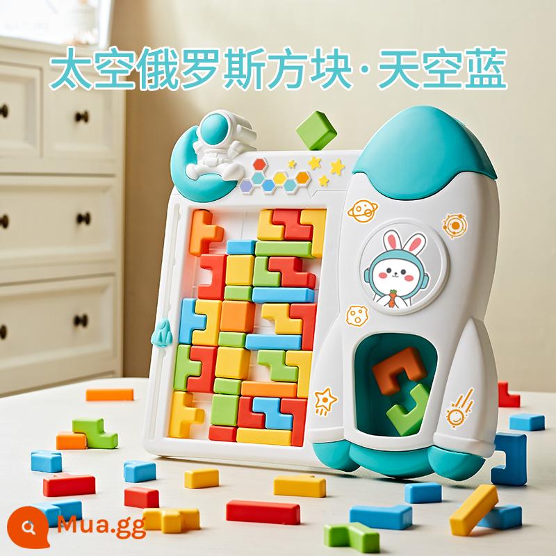 Giáo dục trẻ em Tetris khối đồ chơi ghép hình ba chiều 3 đến 6 tuổi quà tặng sinh nhật bé trai và bé gái Năm Mới - [Hộp Quà] Tetris-Sky Blue