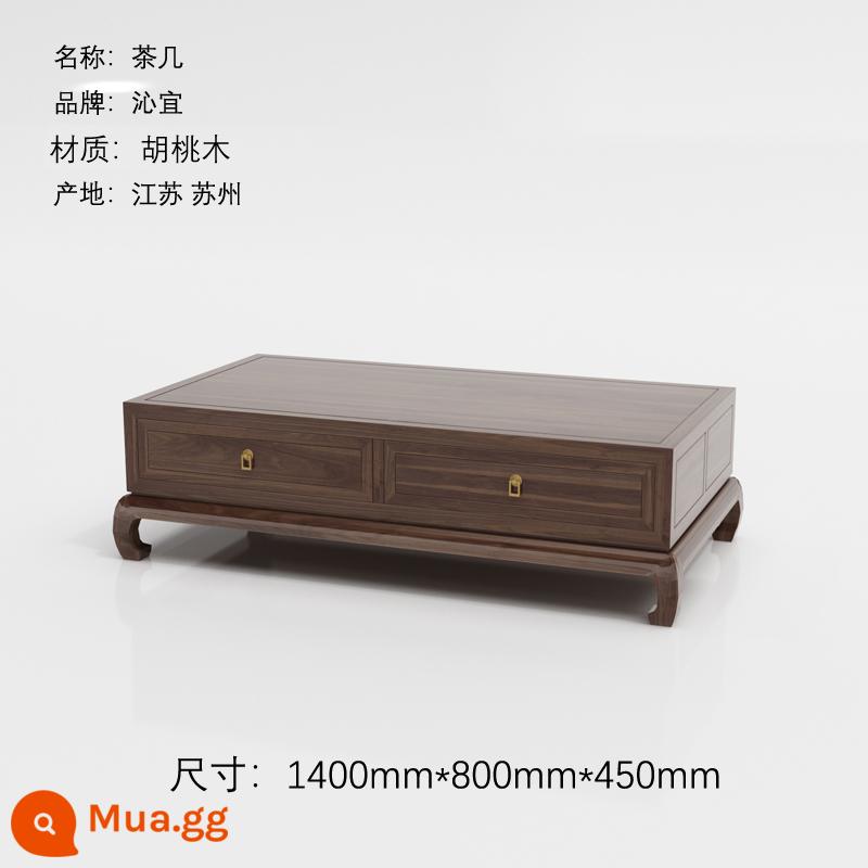 Sofa gỗ nguyên khối phong cách Trung Quốc mới trường kỷ kết hợp phòng khách Zen tối giản hiện đại Giường La Hán biệt thự cao cấp nội thất toàn bộ ngôi nhà - Bàn cà phê [quả óc chó]