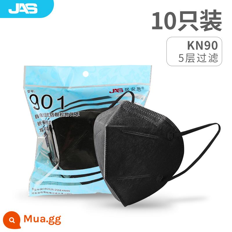 Mặt nạ chống bụi Juansi KN90 chống khói bụi công nghiệp nam và nữ thời trang mặt nạ dùng một lần màu đen dành cho người lớn - Lớp 901 KN90 (màu đen)