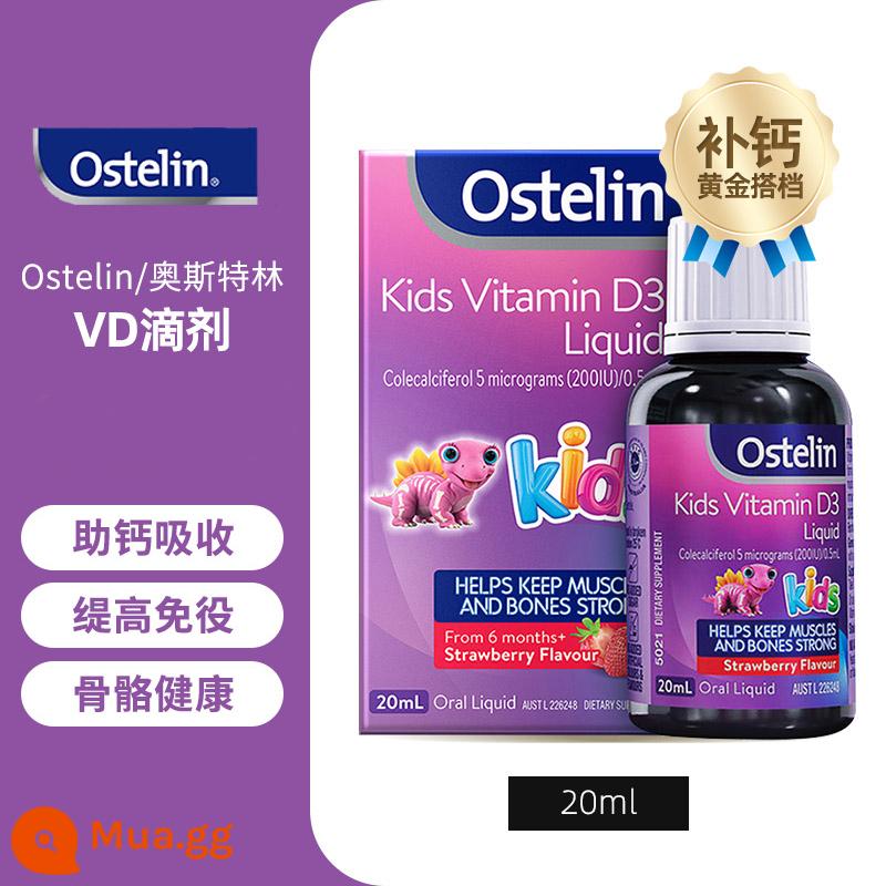 Úc nhập khẩu Ostelin VD giọt nước cho trẻ sơ sinh và trẻ nhỏ giọt vitamin D3 bổ sung canxi hương dâu - VD [Dâu] Giọt 200iu