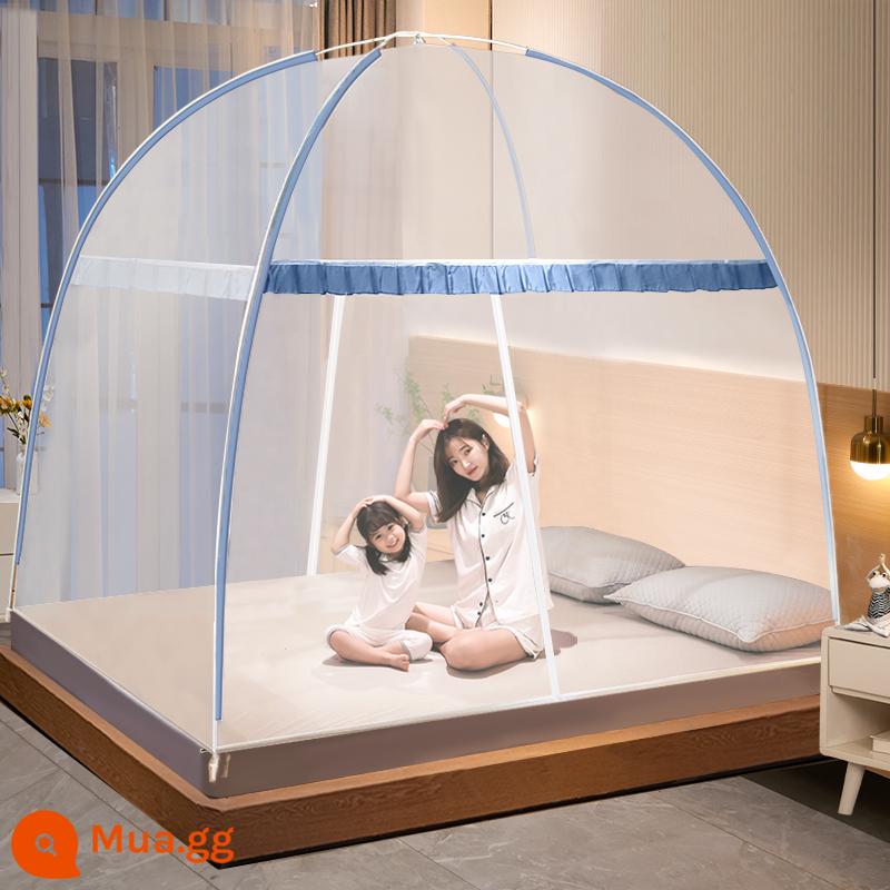 2023 mới không cần lắp đặt yurt home màn chống muỗi đơn giản tài khoản mẫu phòng ngủ trẻ em 2022 lều nhỏ - Mẫu đồng màu [23 năm mới]