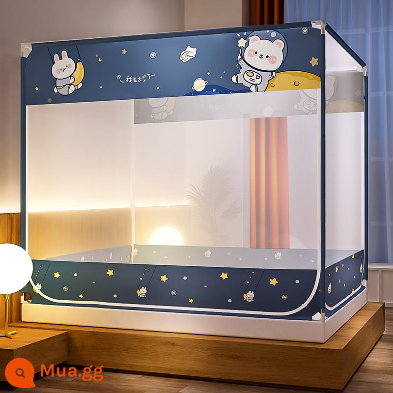 Phòng ngủ gia dụng Mosquito Net 2021 Túi Mông Cổ mới tất cả đều chống lại trẻ em chống lại trẻ em 2022 cao 2022 Khung mã hóa cao - Gấu hàng không vũ trụ [đế được sơn - dây đai để chống rơi - bao quanh toàn bộ đáy - độ mòn bên ngoài ổn định]