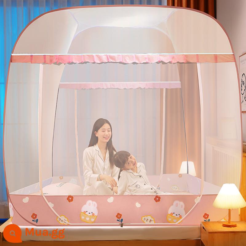 Không cần cài đặt lưới chống muỗi yurt lều chống rơi mô hình trẻ em tài khoản nhà phòng ngủ mới mã hóa dày Vig - Cup Rabbit (mở cửa hai bên)