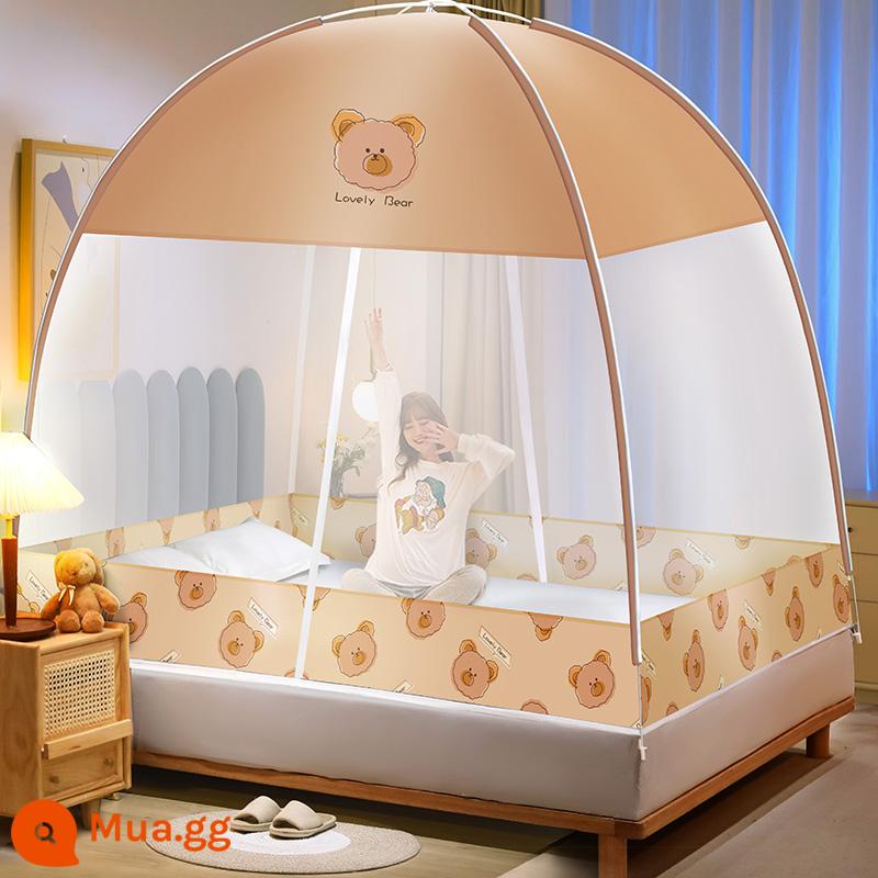 2023 mới không cần lắp đặt yurt home màn chống muỗi đơn giản tài khoản mẫu phòng ngủ trẻ em 2022 lều nhỏ - Little Brown Bear [Mái vải chống bụi] Không chứa formaldehyde cấp độ A Do Baoma khuyên dùng