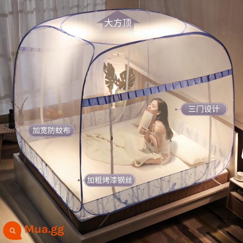 Không cần cài đặt lưới chống muỗi yurt lều chống rơi mô hình trẻ em tài khoản nhà phòng ngủ mới mã hóa dày Vig - Ý nghĩ (ba cửa)