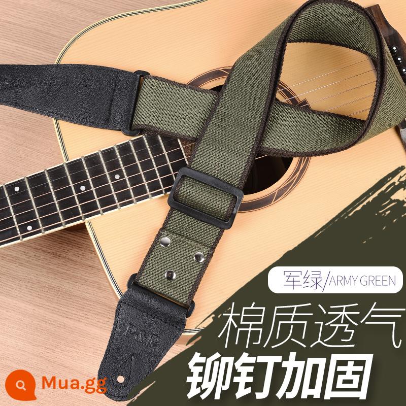 Túi đựng đàn guitar dân gian cho bé, túi đàn guitar điện cho bé, dây đeo vai đàn guitar acoustic cá tính, túi đựng bass cho bé, mềm mại và thoải mái - [Phong cách đinh tán] Xanh quân đội & Ba lựa chọn miễn phí