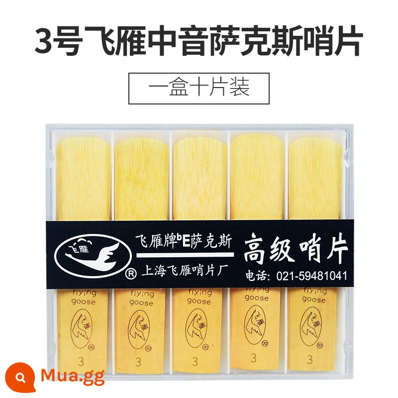 Flying Goose Falling E Alto Người mới bắt đầu Saxophone Reed Reed 10 miếng Bao bì độc lập Số 2.0/2.5/3.0 Reed Sheet - Số 3.0 gói 10 miếng