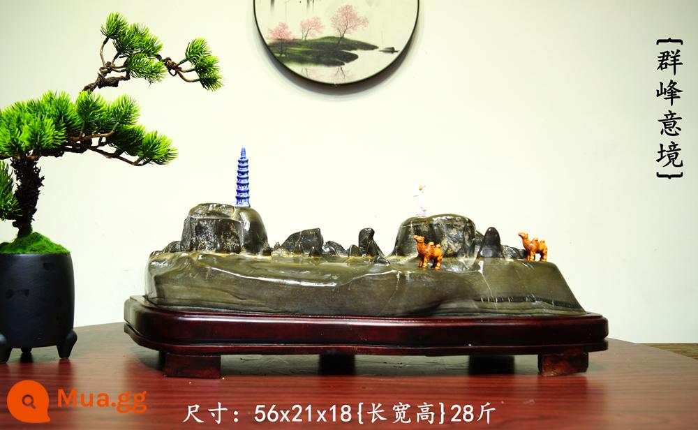 Trang trí đá Lingbi tự nhiên đá thô phòng khách phòng khách Bonsai Taihu Stone Office Xuangan Town House Loc -Water Stone Stone - Quả cam