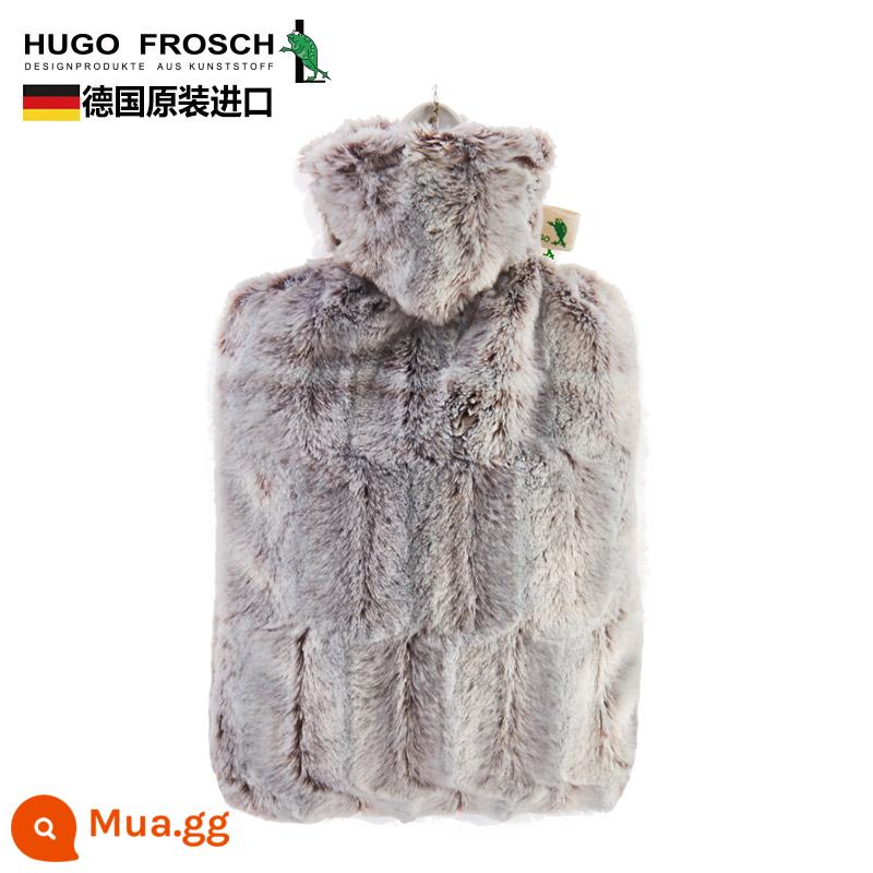 Đức nhập khẩu túi nước nóng xả dày chống cháy nổ HUGO Frosch túi nước nóng lớn chứa đầy nước - Model sang trọng 1,8L màu nâu (có áo khoác nguyên bản)