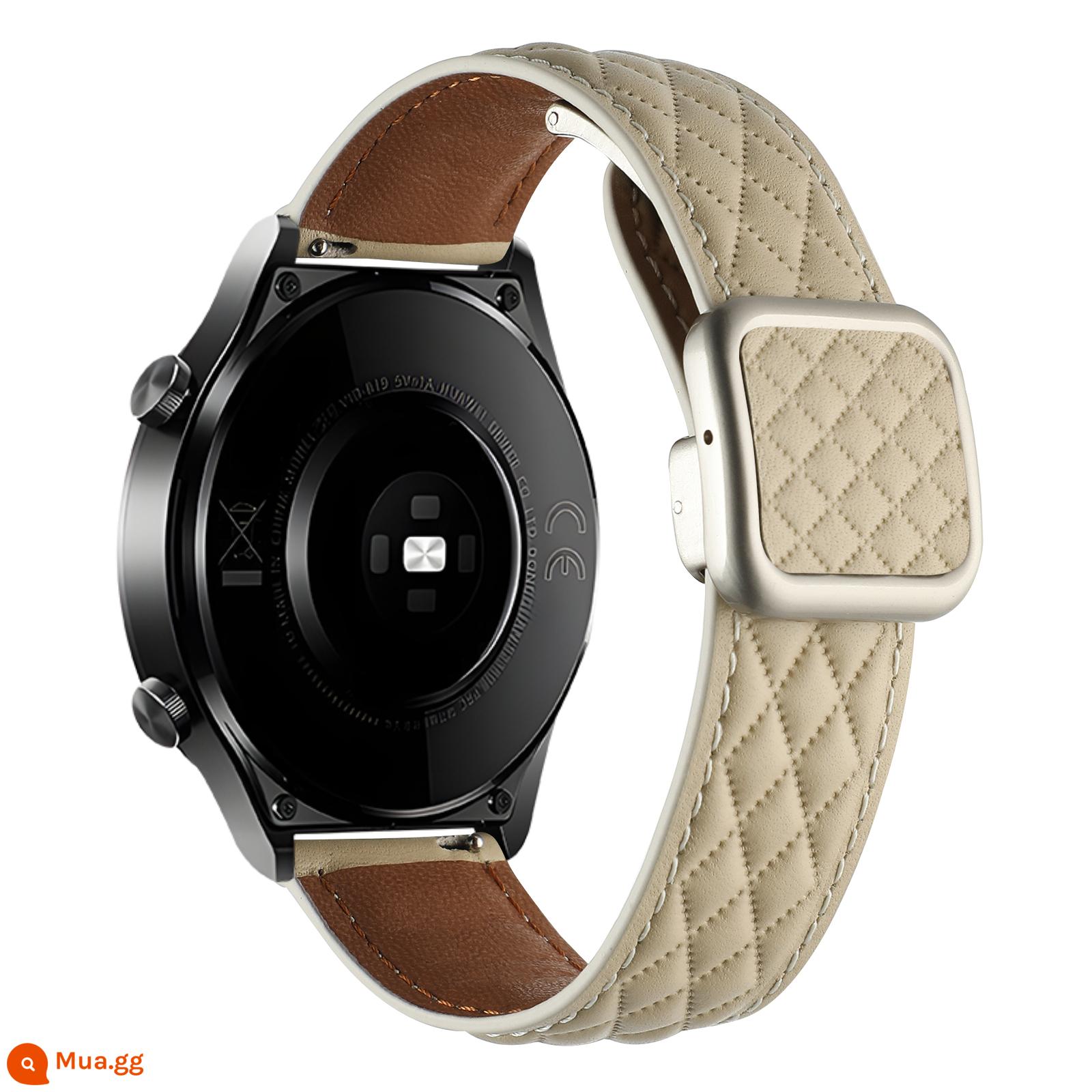 Thích hợp cho Huawei GT4/Watch4/pro vuông khóa hình thoi dây đeo da cừu GT3 đồng hồ GT2 gấp từ tính - Mẫu kim cương nút vuông—(màu ánh sao)