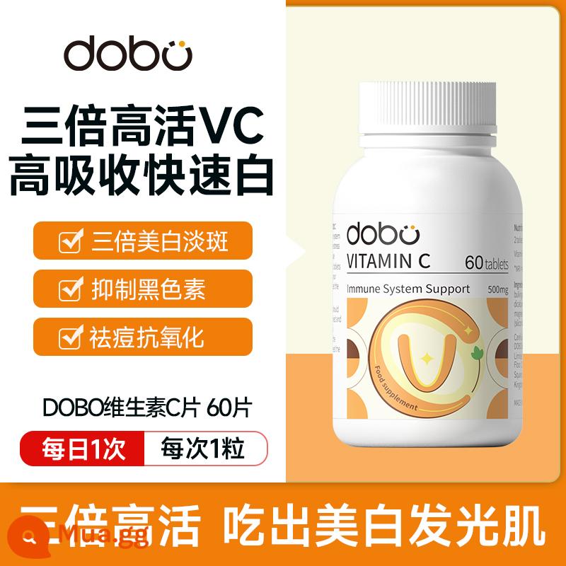 Swisse làm trắng và mờ vết thâm vitamin C viên uống trị mụn in vc làm trắng vitamin c vitamin Ce chính thức flagship store - [VC hoạt tính cao giúp làm trắng nhanh chóng] Vitamin C làm trắng da hiệu quả cao DOBO 60 viên