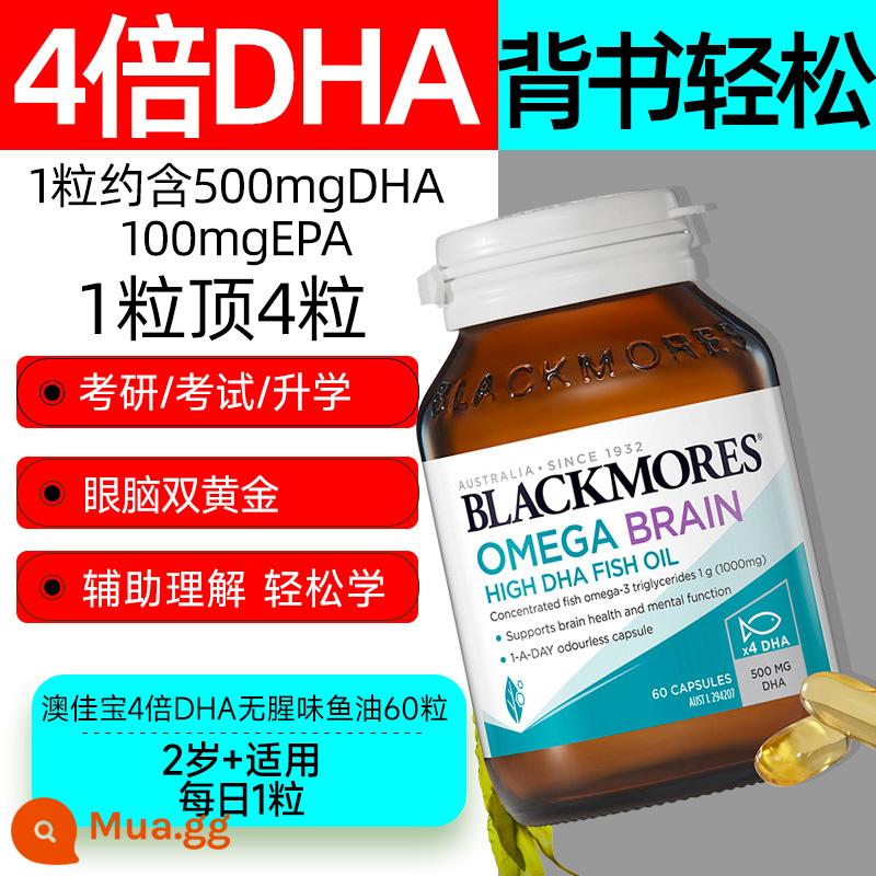 Dầu cá Gia Bảo Úc hàm lượng omega3 cao gấp 4 lần dha giúp tăng cường trí não và trí nhớ Học sinh, thiếu niên uống dầu gan cá - 99% chọn [4 lần DHA] 1 chai trong 60 ngày/chuẩn bị thi đại học và tuyển sinh sau đại học công lập