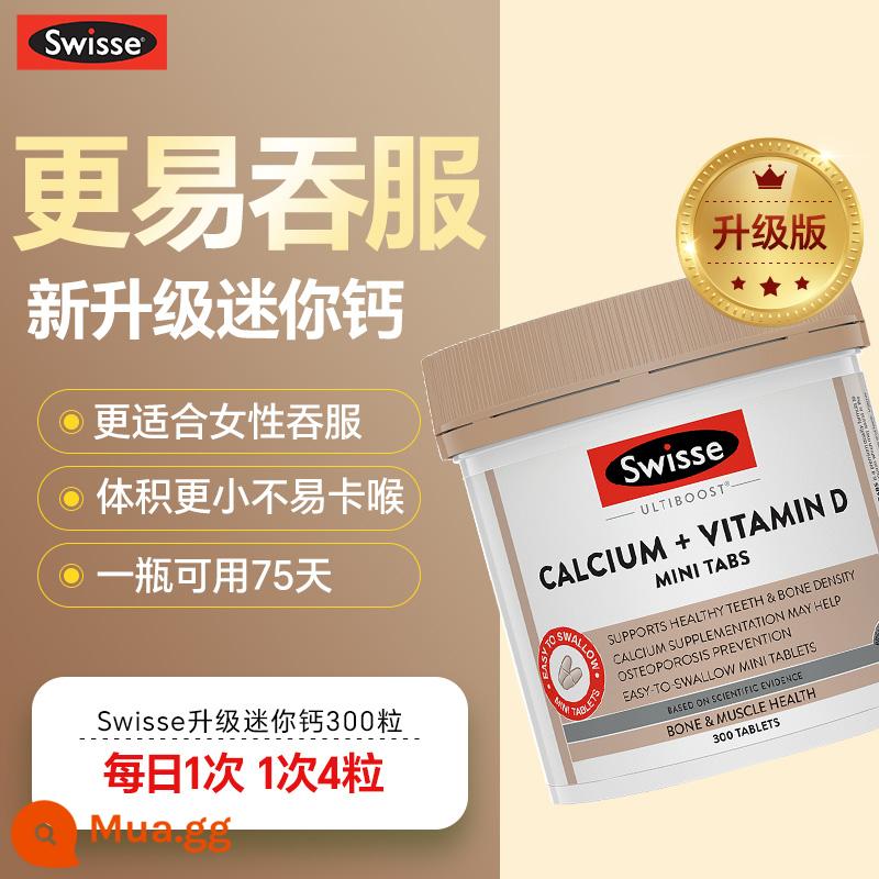 Swisse viên canxi nữ bổ sung canxi nữ sinh viên đại học trưởng thành nữ chuột rút chân loãng xương vitamin D3 hạm - [80% chị em chọn mua] Viên Canxi Mini Nâng Cấp 300 viên