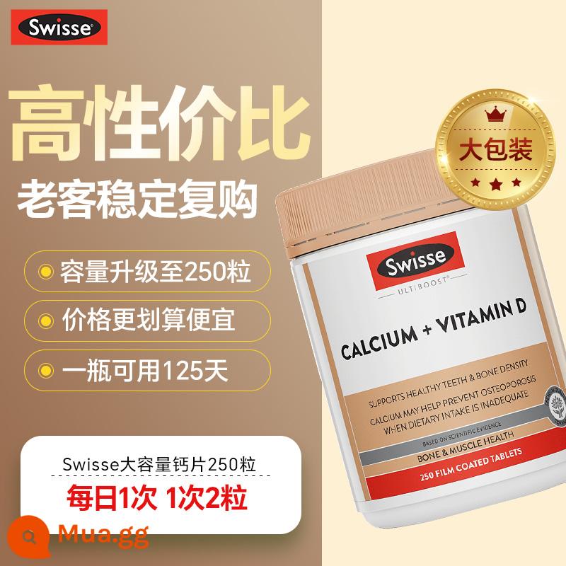 Swisse viên canxi nữ bổ sung canxi nữ sinh viên đại học trưởng thành nữ chuột rút chân loãng xương vitamin D3 hạm - [Khách hàng nữ mua lại ổn định 100%] Viên canxi FamilyMart 250 viên