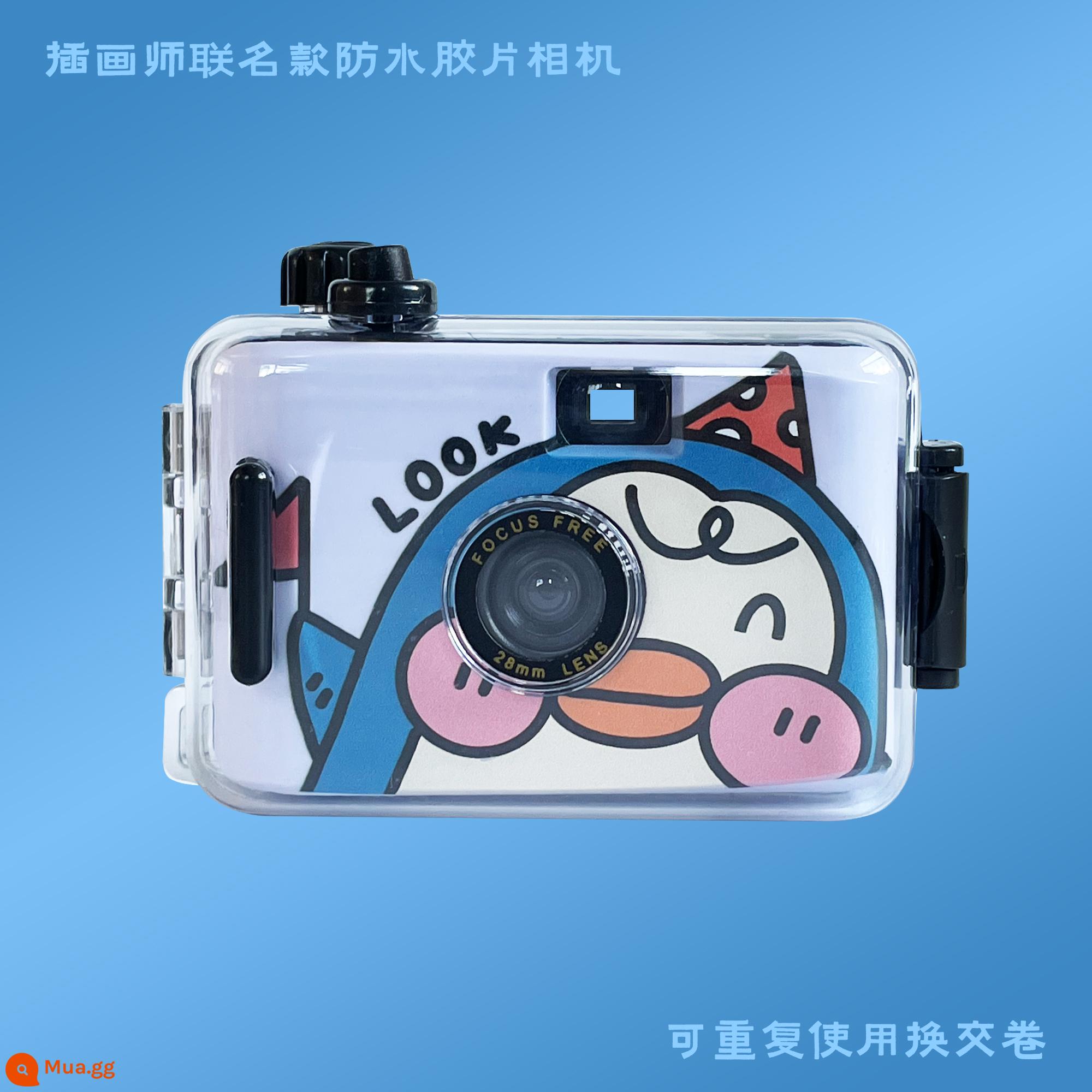 Miễn phí vận chuyển đánh lừa máy ảnh phim retro máy phim không Polaroid không dùng một lần máy ảnh phim quà tặng ngày sinh viên - XEM mô hình chung của họa sĩ minh họa chim cánh cụt