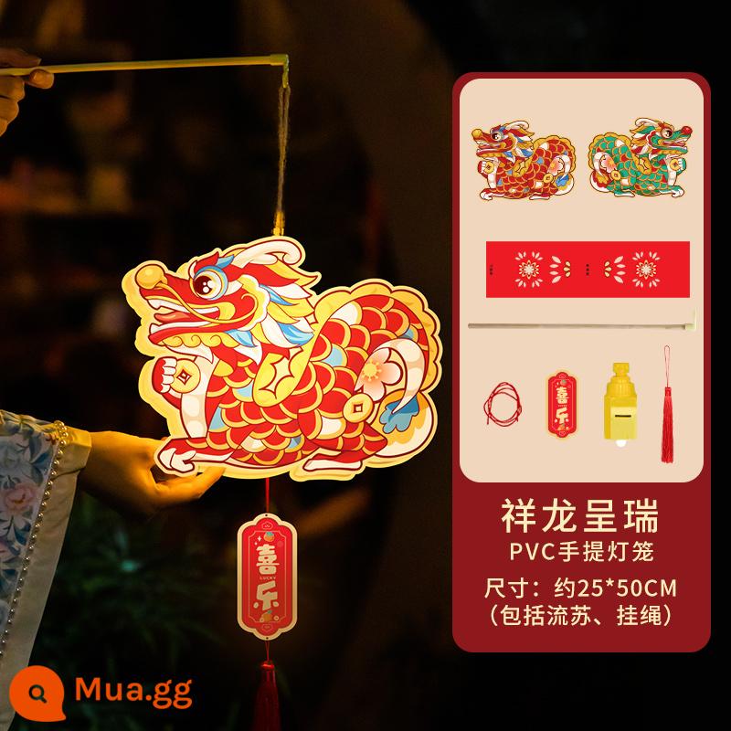 Đèn lồng Trung thu và Ngày Quốc khánh 2023 Mới dành cho trẻ em Handmade DIY Đèn lồng Thỏ Di động Phong cách cổ xưa Tre treo trang trí - Tương Long Thành Thụy