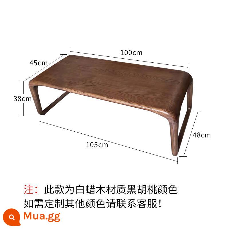 Tatami Tea Bàn Bàn Bàn Bàn cà phê Bàn nhỏ Người lùn Solid Wood Tùy chỉnh Antica Thiền định Bay Bay Bàn gỗ - Quả óc chó đen tro 100